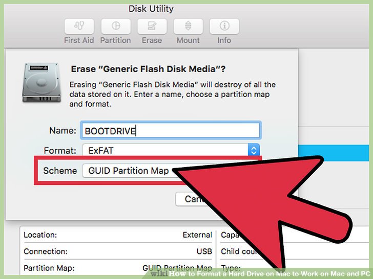 Formatting hard drive for mac and pc compatibility